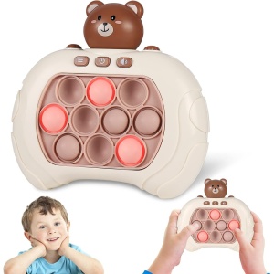 Jucarie senzoriala Pop it electronic cu 50 provocari, Ursulet