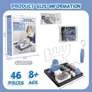 Kit STEM labirint electric cu roti dintate, 45 piese - Img 7