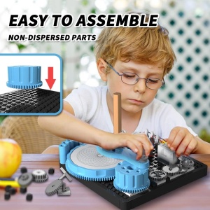 Kit STEM Spirograf electric cu angrenaje si desen automat – 48 modele - Img 3