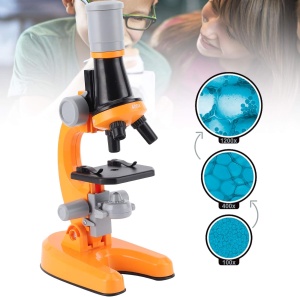 Microscop pentru copii, STEM, marire pana la 1200x - Portocaliu
