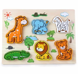 Puzzle incastru cu piese mari imagine asociere