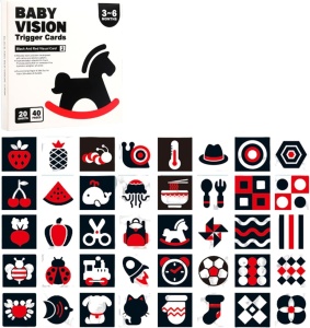 Set 160 imagini stimulare vizuala, cognitiva si senzoriala bebelusi si copii, 0 luni - 3 ani