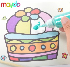Set 26 planse pictura cu nisip colorat, accesorii incluse