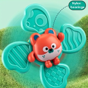 Set 3 jucarii zornaitoare tip spinner, atasabile cu ventuza, Animalute