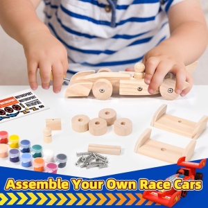 Set 3 masinute DIY de asamblat si pictat - F1 