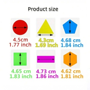 Set 36 forme geometrice transparente, 5 cm