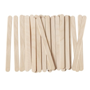 Set 50 bete natur din lemn, activitati craft, 11.5 cm