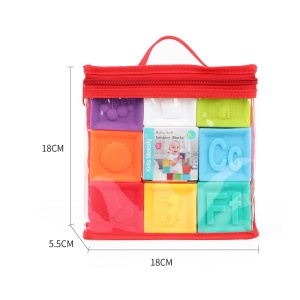 Set 8 cuburi senzoriale din silicon moale