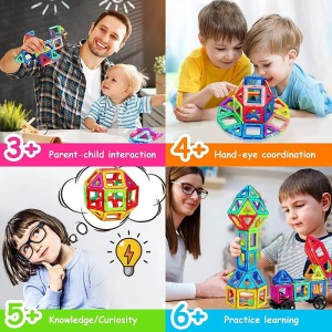 Set de Constructie Magnetic Tiles, 20 piese - Img 6