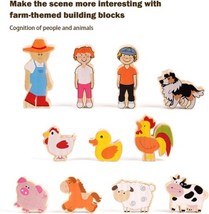 Set de constructie pentru copii cu 115 piese si figurine