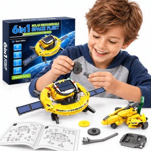 Set de constructie Robot Solar 6 in 1 – Explorarea spatiului, joc educativ STEM - Img 2