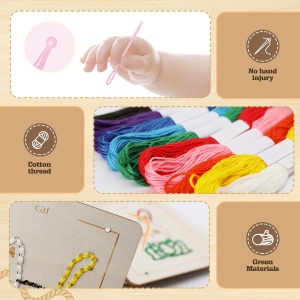 Set de snuruit cu 4 placi din lemn - Animale domestice - Img 2