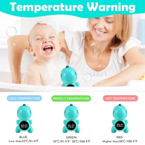 Termometru electronic pentru baita, rezistent la apa, plutitor, 3 trepte temperatura, Dinozaur