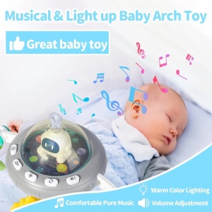 Arcada interactiva muzicala 2 in 1, patut si carucior, Astronaut