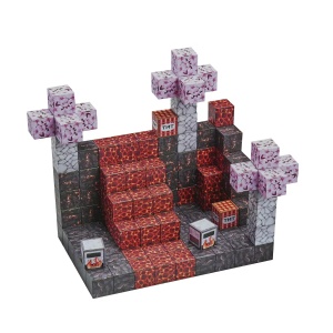 Blocuri magnetice de constructie 3D tip Minecraft, 2 cm - 144 piese - Lava