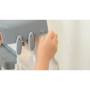 Bucatarie electronica cu abur, robinet si chiuveta functionala, sunete si 49 piese