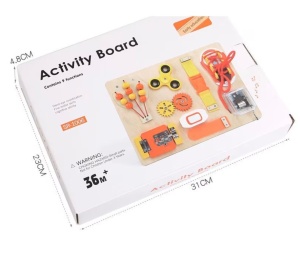 Busy board din lemn cu 9 activitati senzoriale - Img 10