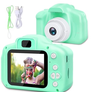 Camera foto-video digitala pentru copii, ecran HD, 3 MP, verde - Img 1