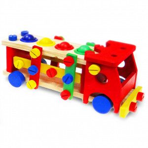 Camion multifunctional de asamblat din lemn si banc de scule