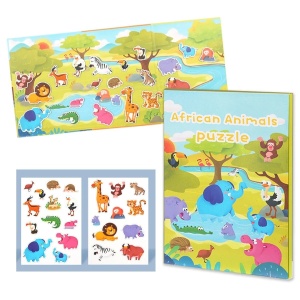 Carte educativa cu stickere reutilizabile - Safari