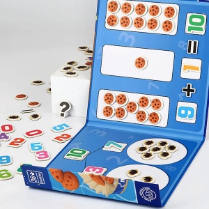 Carte magnetica educativa cu calcule matematice si prajiturele