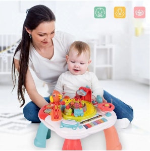 Centru de activitati 2 in 1 masuta si panou cu lumini si sunete - Img 6