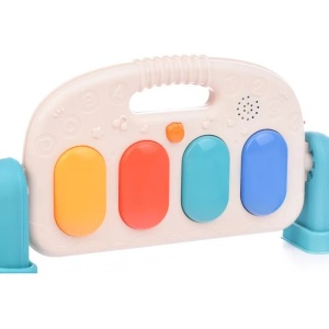 Centru de activitati salteluta cu pianina, sunete si lumini, Baby Fitness, Albastru