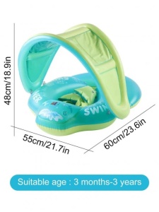 Colac tip barcuta cu chilotel si parasolar detasabil, Swimtrainer