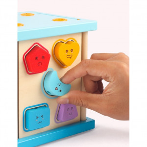 Cub Motessori cu 4 activitati si forme geometrice