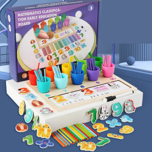 Joc educativ 5 in 1 de clasificare, numarare, calcule si scris