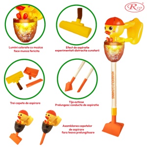 Jucarie aspirator vertical cu 3 functii pentru copii