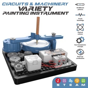Kit STEM Spirograf electric cu angrenaje si desen automat – 48 modele - Img 10