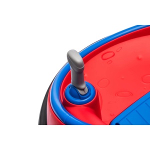 Masinuta electrica bumper car cu lumini, centura de siguranta, 2 controllere, telecomanda, Bluetooth, 1-6 ani, nava spatiala, rosu - Img 4