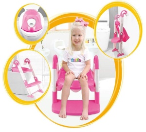 Olita 3 in 1 cu reductor si scara, roz - Img 2