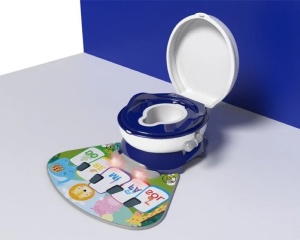Olita interactiva 4 in 1 cu covoras muzical, Albastru