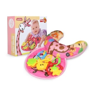Pernuta bebelusi pentru burtica si cap cu accesorii incluse, roz