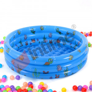 Piscina gonflabila pentru copii, Paradisul Oceanelor, PVC, 100 x 40 cm, Albastru
