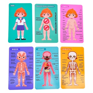 Puzzle Educativ in Limba Romana si Engleza cu 30 piese, Anatomia Corpului Uman, Fetita - Img 2