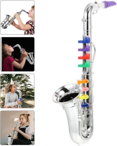 Saxofon de jucarie cu 8 note pentru copii