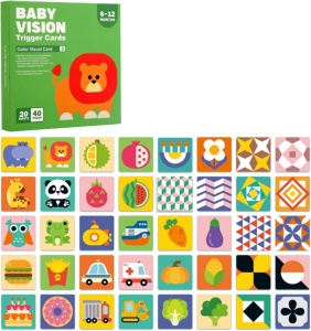 Set 160 imagini stimulare vizuala, cognitiva si senzoriala bebelusi si copii, 0 luni - 3 ani
