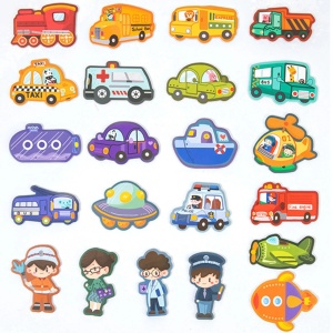 Set 22 magneti educativi cu vehicule si personaje