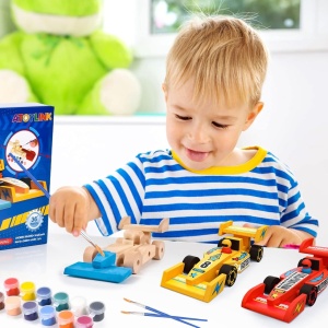 Set 3 masinute DIY de asamblat si pictat - F1 