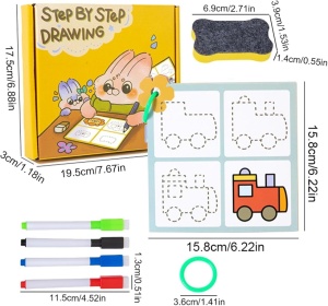Set 30 cartonase reutilizabile pentru desenat