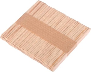 Set 50 bete natur din lemn, activitati craft, 11.5 cm