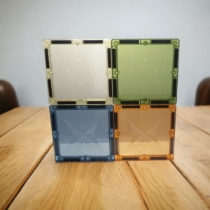 Set de constructie magnetic, culori naturale, 20 piese