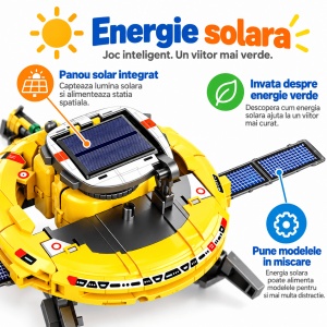 Set de constructie Robot Solar 6 in 1 – Explorarea spatiului, joc educativ STEM - Img 9