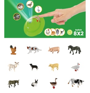Set educativ cu figurine si proiector pentru copii - Ferma - Img 3