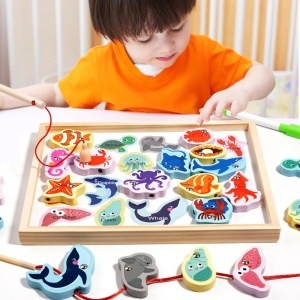 Tablita 3 in 1 cu cu activitati de scris, desenat, pescuit magnetic si snuruit