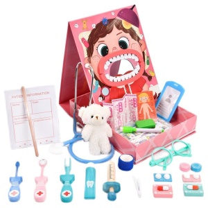 Trusa doctorului Dentist, joc magnetic din lemn - Img 8