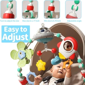 Arcada interactiva muzicala 2 in 1, patut si carucior, Astronaut